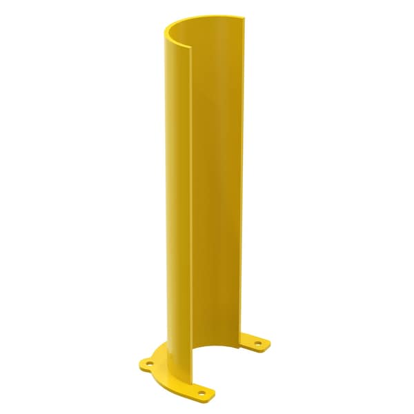 Vestil Steel Rounded Rack Guard 24 In. x 9.25 In. x 6.5 In. Yellow RRG-24-6-YL - main